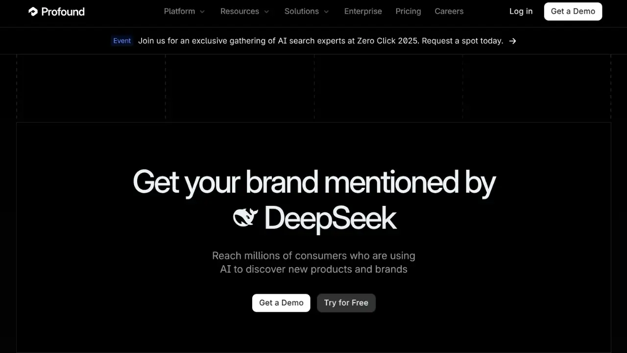 Profound Home page