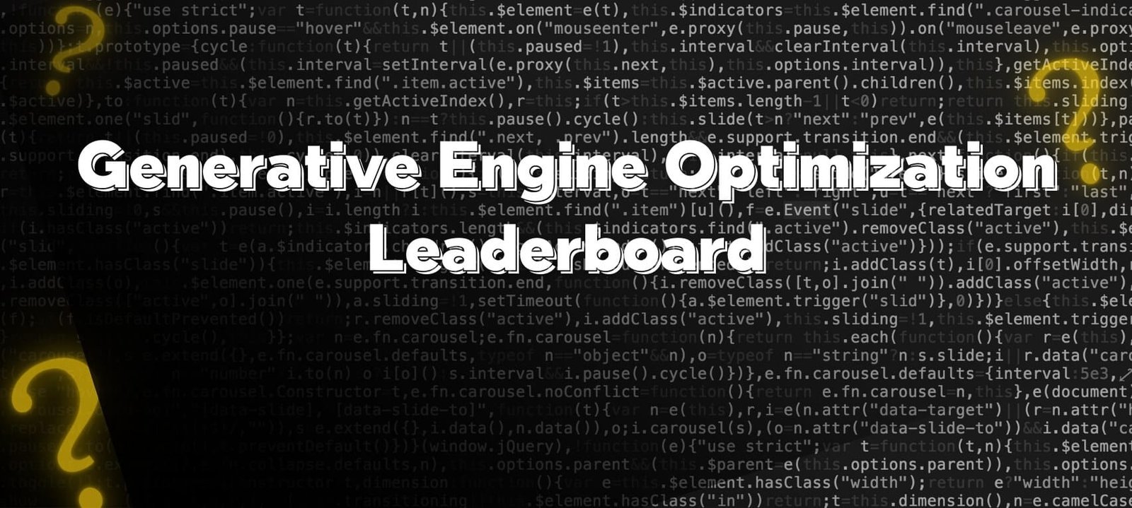 A leaderboard displaying rankings for generative engine optimization, showcasing top performers and their scores.